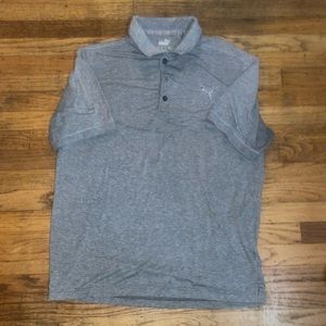 Grey Puma medium polo shirt.